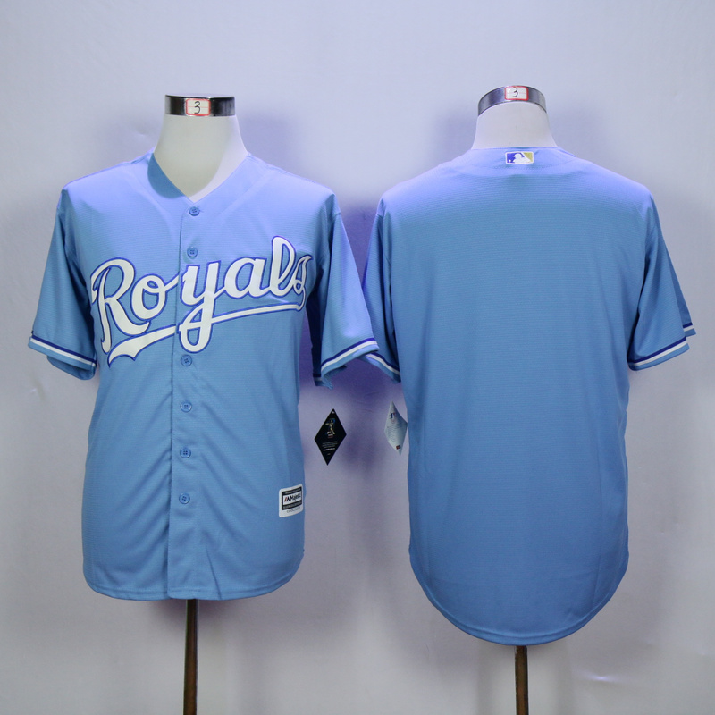 Men Kansas City Royals Blank Light Blue MLB Jerseys->women mlb jersey->Women Jersey
